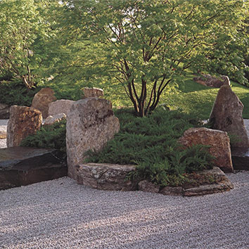 杭州家庭小院石材園林景觀小品8