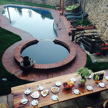 杭州別墅庭院燒烤休閑景觀定做8